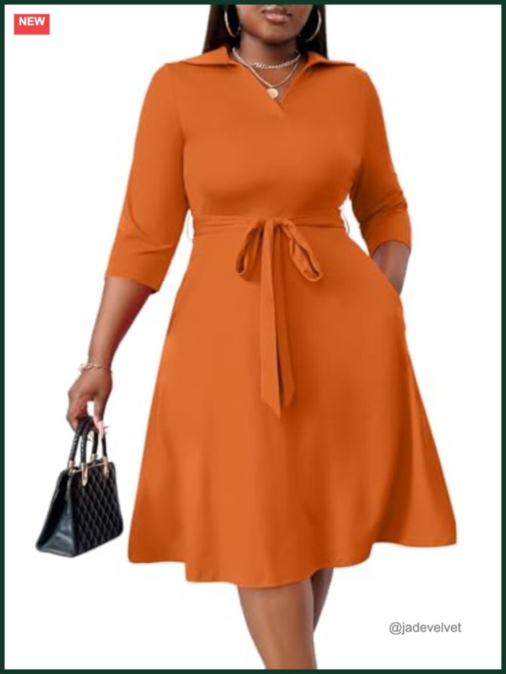 FANDEE Plus Size Midi Dress for Women Casual Fit and Flare Summer Cocktail